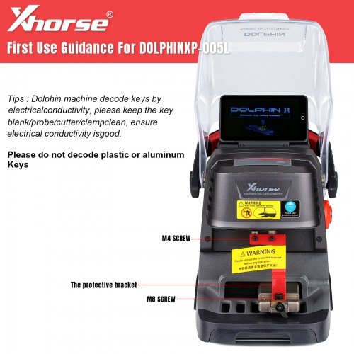 Xhorse Dolphin XP005L XP-005L Dolphin II Automatic Key Cutting Machine for All Key Lost with HD Screen and Built-in Battery