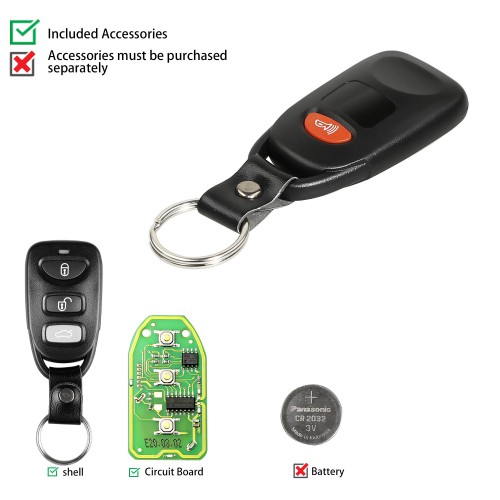 5pcs XHORSE XKHY01EN  (English Version)  Universal Remote Key Fob 4 Button for VVDI Key Tool