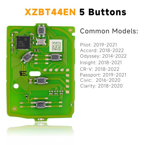 5pcs XHORSE XZBT44EN 5 Buttons HON.D Special PCB Board Exclusively for Honda Models