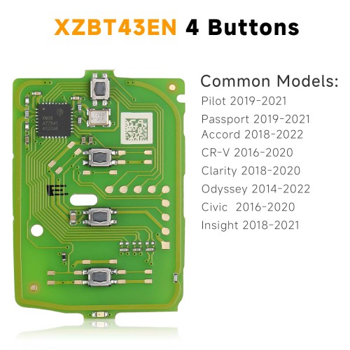 5pcs XHORSE XZBT43EN 4 Buttons HON.D Special PCB Board Exclusively for Honda Models