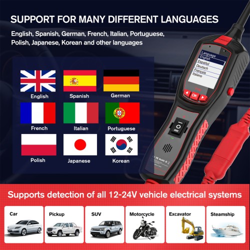 TOPDIAG P150 Electrical Tester, 6 - 30 Volt Vehicle Electrical System Diagnostics