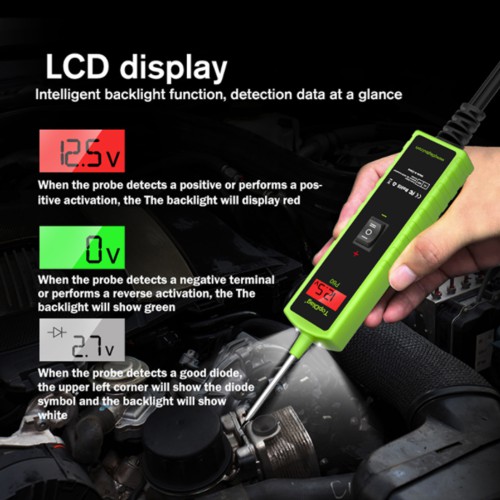 TOPDIAG P60 Automotive Electrical Wiring Tester, 6-30V Vehicle Electrical System Testing for Cars, Trucks, SUVs, Excavators, Boats, Backhoes