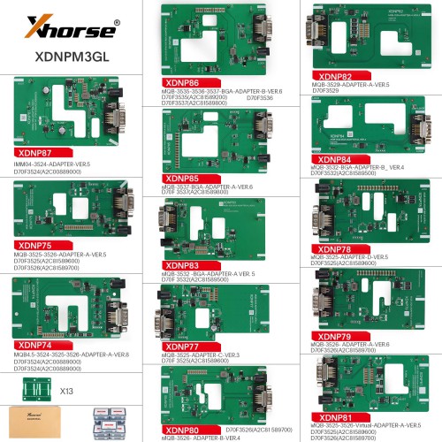 Xhorse Multi-Prog Programmer With Xhorse MQB48 13pcs Full Set Adapters XDNPM3GL