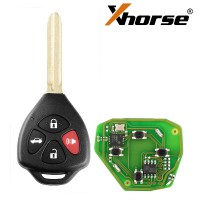 XHORSE XKTO02EN Wired Universal Remote Key Toyota Style Flat 4 Buttons ( English Version )