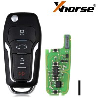 5pcs XHORSE XEFO01EN Super Remote Key Ford Style Flip 4 Buttons Built-in Super Chip English Version