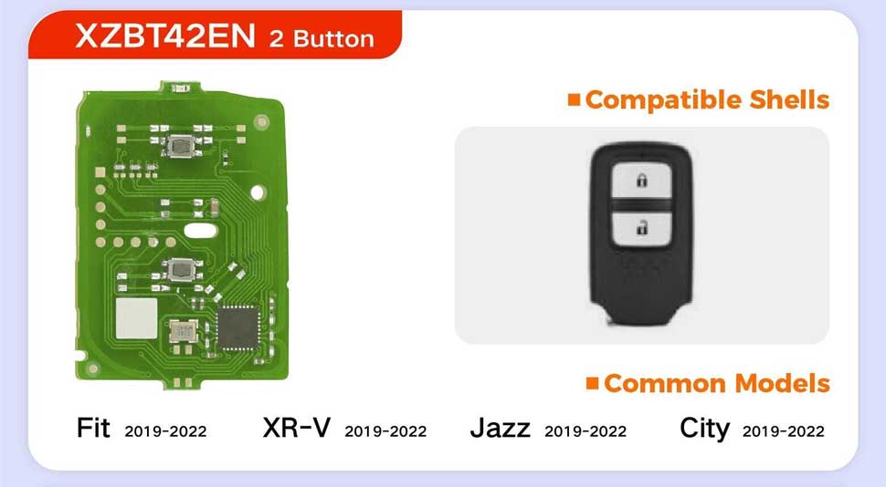 XHORSE XZBT42EN 2 Buttons HON.D Special PCB Board Exclusively for Honda Models