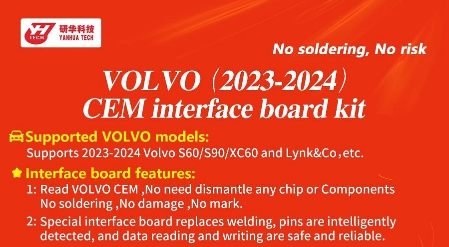 YANHUA Volvo(2023-) CEM Interface Board Set 2 Interface Boards