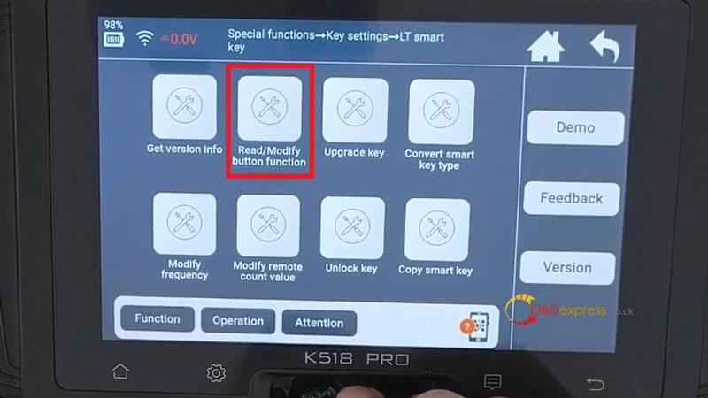 How to modify Lonsdor LT20-04 smart key button functions with Lonsdor K518 Pro